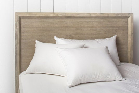 Parachute pillows on a bed.